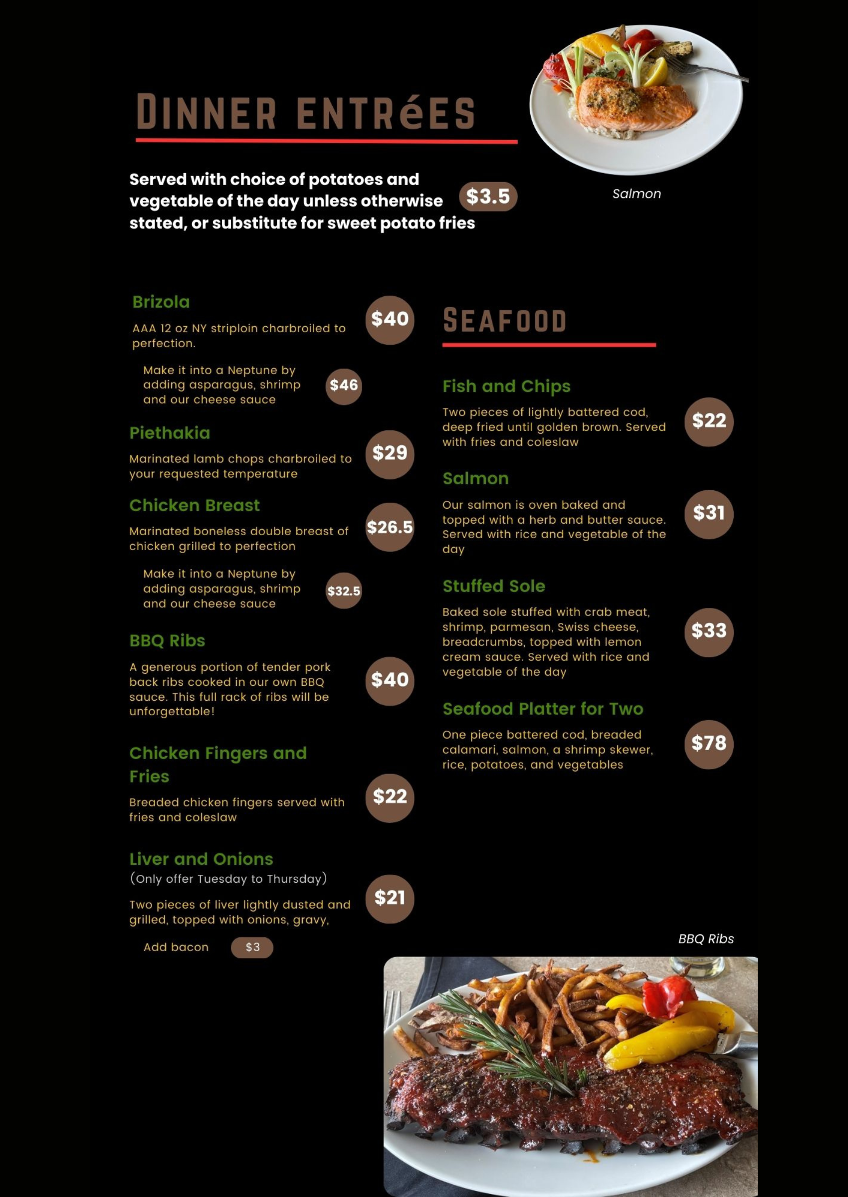 Dinner Menu Page 5